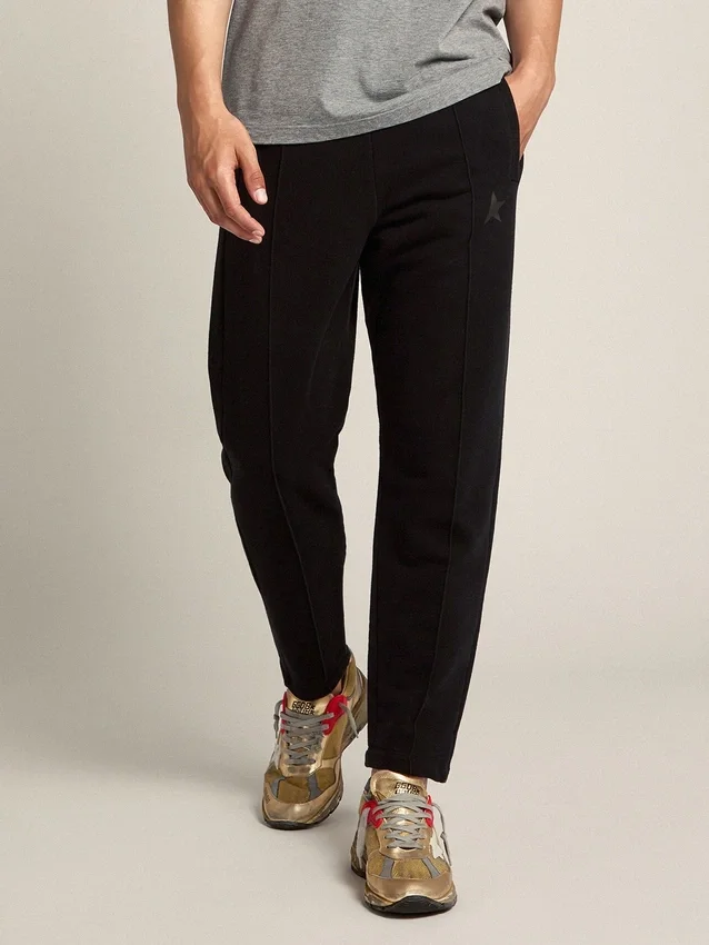 Pantalon de jogging noir pour homme avec étoile sur le devant