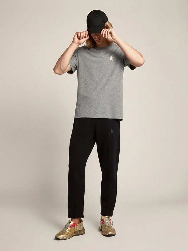 Pantalon de jogging noir pour homme avec étoile sur le devant