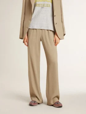 Pantalon de jogging pour femme couleur travertin