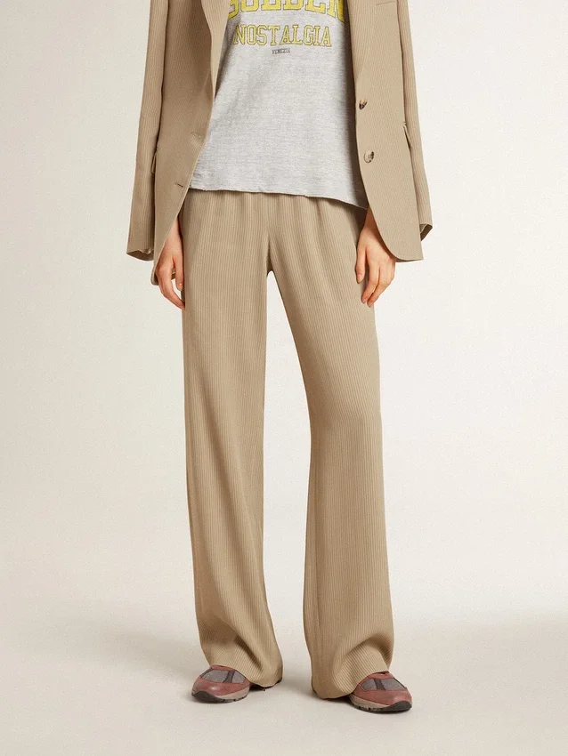 Pantalon de jogging pour femme couleur travertin