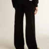 Pantalon de jogging pour femme en mélange de coton effet velours