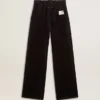 Pantalon de jogging pour femme en mélange de coton effet velours