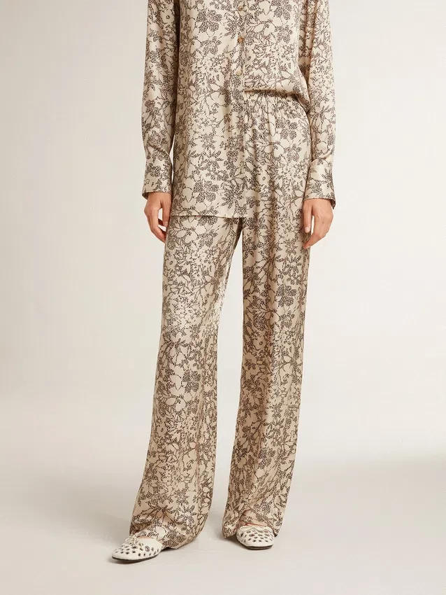 Pantalon de jogging pour femme à imprimé floral