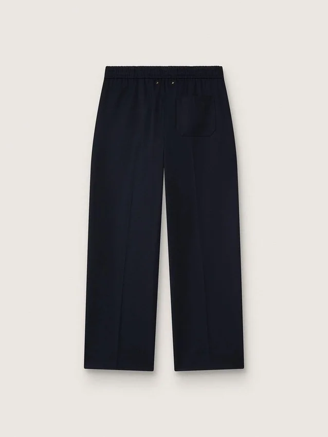 Pantalon de jogging pour homme en laine bleu foncé