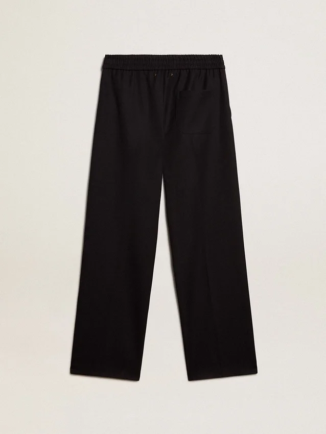 Pantalon de jogging pour homme en laine bleu foncé