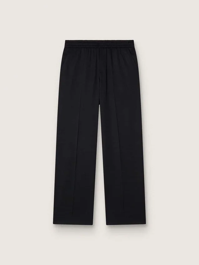 Pantalon de jogging pour homme en laine noire
