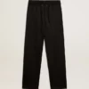 Pantalon de jogging pour homme en laine noire