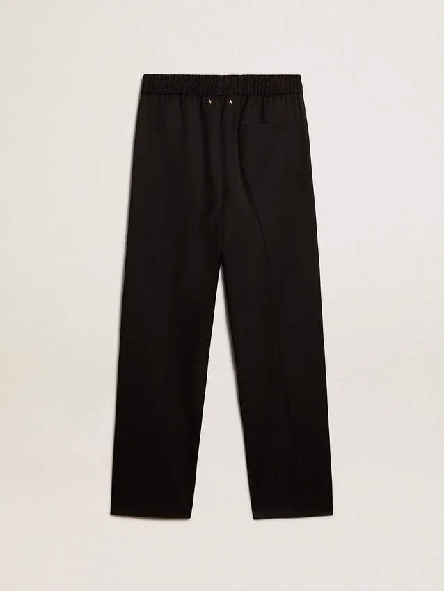 Pantalon de jogging pour homme en laine noire
