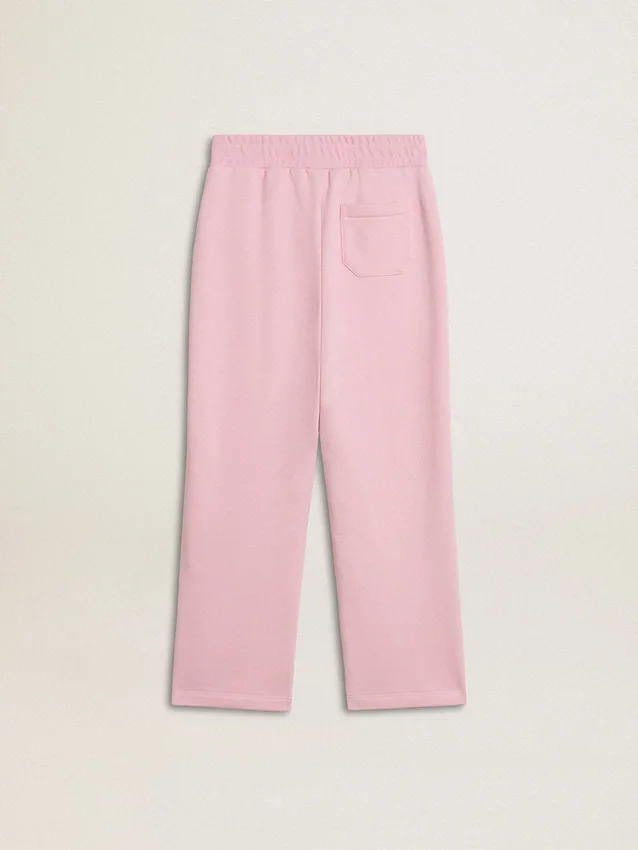 Pantalon de jogging rose avec une étoile pailletée sur le devant