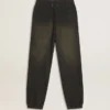 Pantalon de jogging unisexe noir délavé