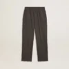 Pantalon de jogging vert militaire pour enfant avec broderie