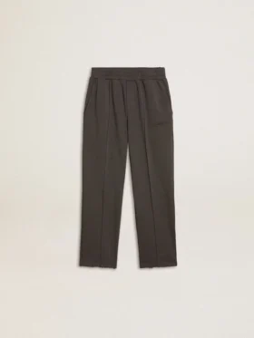 Pantalon de jogging vert militaire pour enfant avec broderie