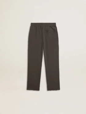 Pantalon de jogging vert militaire pour enfant avec broderie