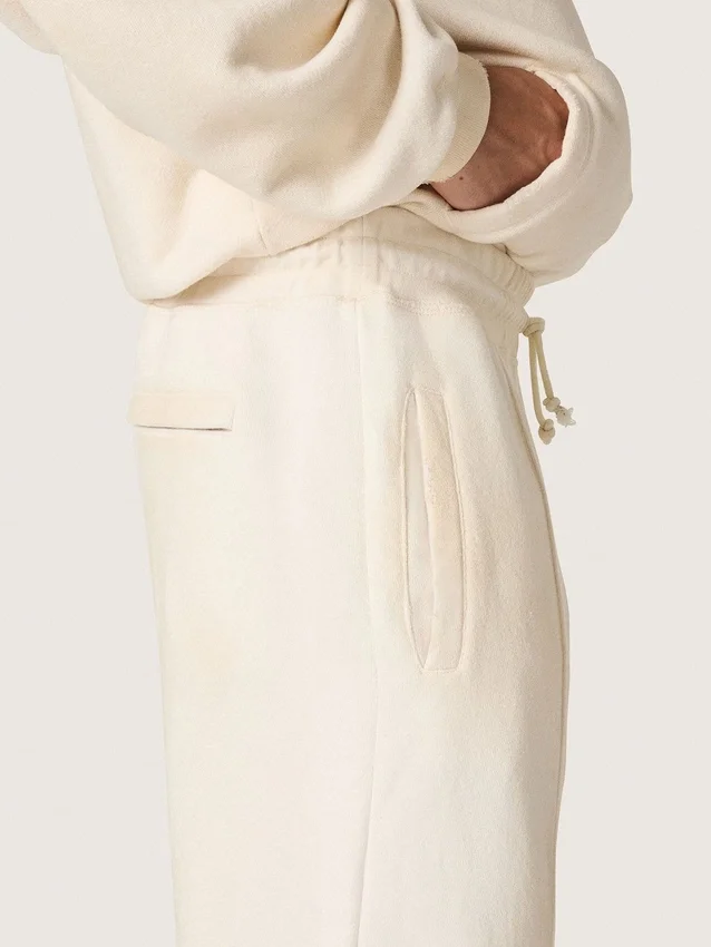 Pantalon de survêtement unisexe Star en molleton blanc vintage