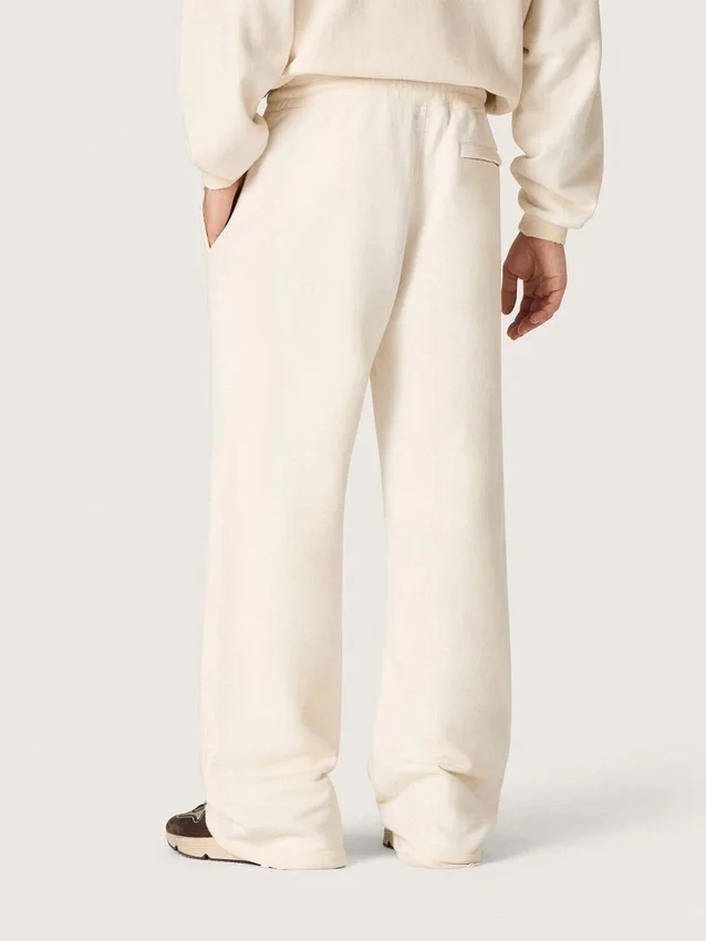 Pantalon de survêtement unisexe Star en molleton blanc vintage