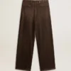 Pantalon en coton délavé moyen pour femme