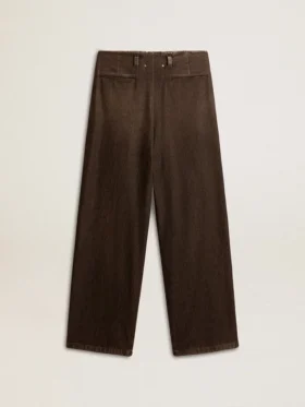 Pantalon en coton délavé moyen pour femme