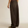 Pantalon en coton délavé moyen pour femme