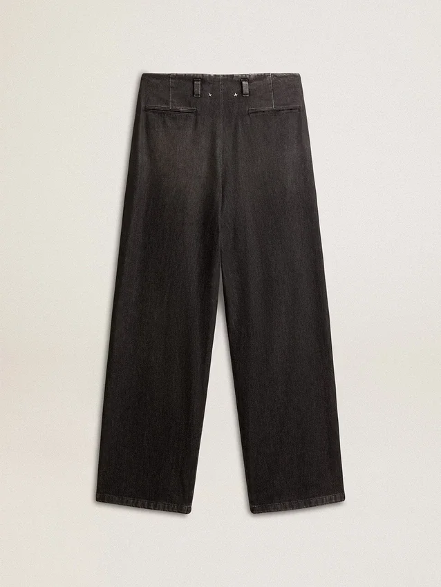 Pantalon en coton délavé moyen pour femme