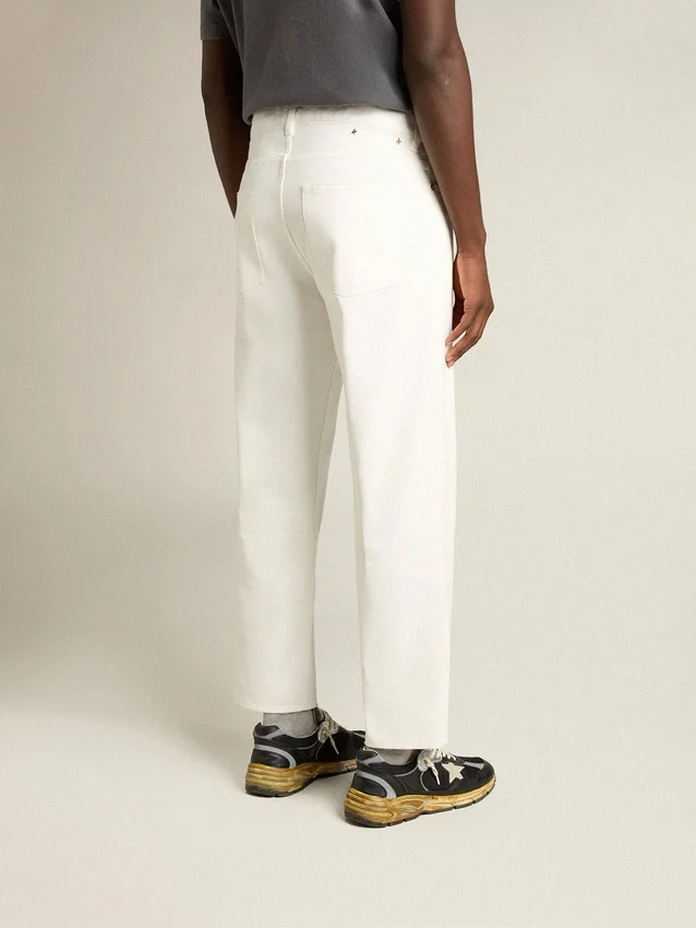Pantalon en denim blanc pour homme