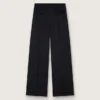 Pantalon en gabardine de laine noire pour femme