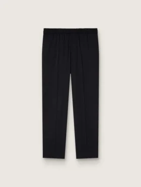 Pantalon en gabardine de laine noire pour homme