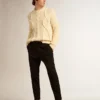 Pantalon en gabardine de laine noire pour homme