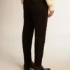 Pantalon en gabardine de laine noire pour homme