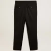 Pantalon en gabardine de laine noire pour homme