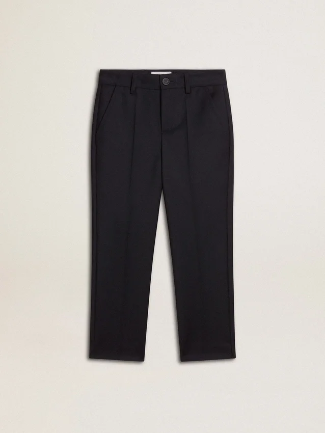Pantalon en laine bleu foncé pour garçons
