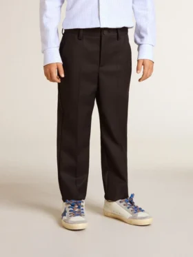 Pantalon en laine bleu foncé pour garçons