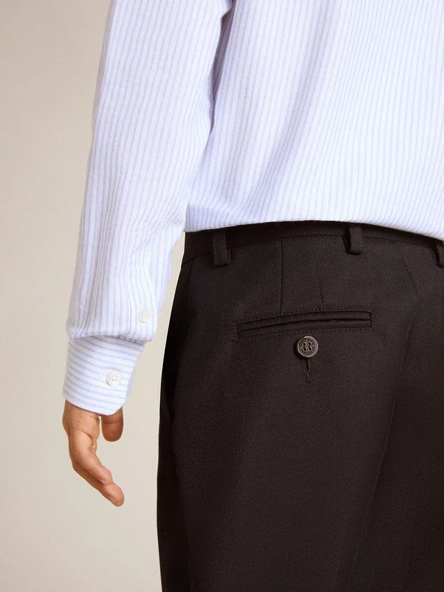 Pantalon en laine bleu foncé pour garçons