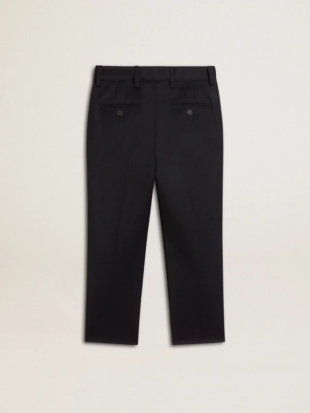 Pantalon en laine bleu foncé pour garçons