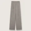 Pantalon oversize pour femme à carreaux Prince de Galles gris