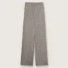 Pantalon oversize pour femme à carreaux Prince de Galles gris