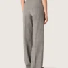 Pantalon oversize pour femme à carreaux Prince de Galles gris