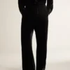 Pantalon pour homme effet velours noir