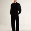 Pantalon pour homme effet velours noir