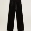 Pantalon pour homme effet velours noir