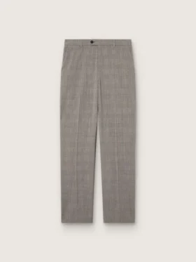 Pantalon slim pour homme à carreaux Prince de Galles gris