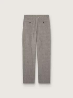 Pantalon slim pour homme à carreaux Prince de Galles gris