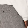 Pantalon slim pour homme à carreaux Prince de Galles gris