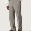 Pantalon slim pour homme à carreaux Prince de Galles gris