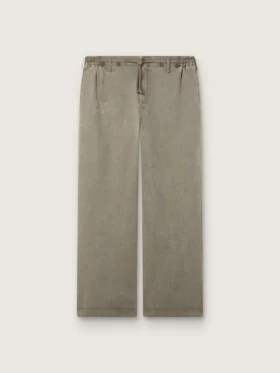 Pantalon unisexe en denim gris avec cordon de serrage et étoile