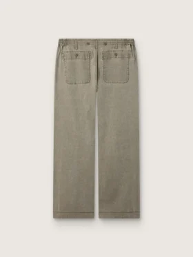Pantalon unisexe en denim gris avec cordon de serrage et étoile