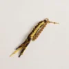 Pendentif avec lacets de randonnée noués jaunes et marron et chaîne
