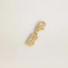 Pendentif lettre B en laiton couleur or avec cristaux