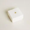 Pendentif lettre R en laiton doré avec cristaux