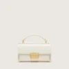 Petit sac Venezia en cuir gaufré couleur beurre avec détails dorés