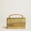 Petit sac Venezia en cuir métallisé doré avec détails dorés